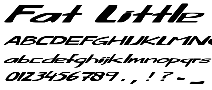 Fat Little Piggy Italic font